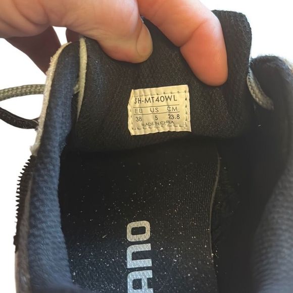 Shimano Mountain Bike Cycling Shoes Gray Lace Up Hook and Loop Strap - Picture 7 of 8